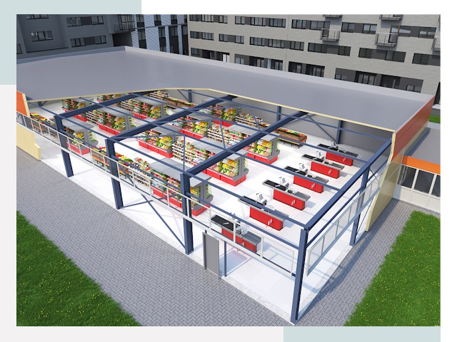 Строительство магазинов в Курганинск от 624 руб. за м²