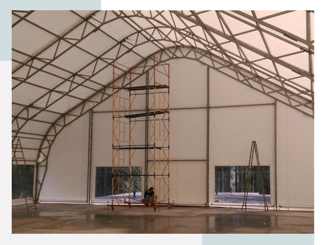 Шатровые ангары в Курганинске