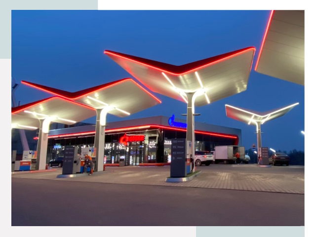 Навесы для АЗС в Курганинске