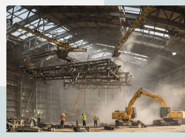 Демонтаж ангаров в Курганинске от 624 руб. за м²